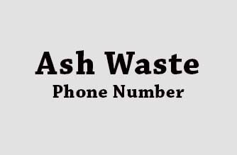 ash waste phone number